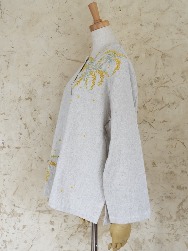 ミモザ　ボタンシャツ  中