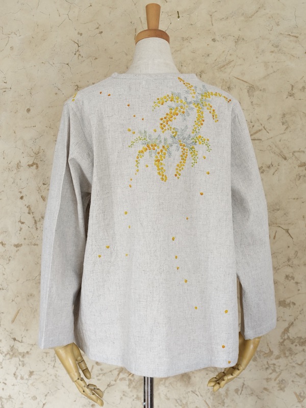 ミモザ　ボタンシャツ  中