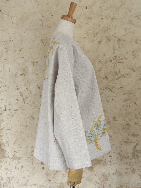 ミモザ　ボタンシャツ  中