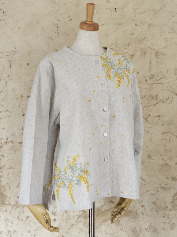 ミモザ　ボタンシャツ  中