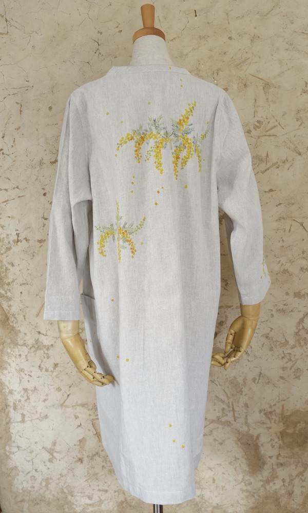 ミモザ　ボタンワンピース　小