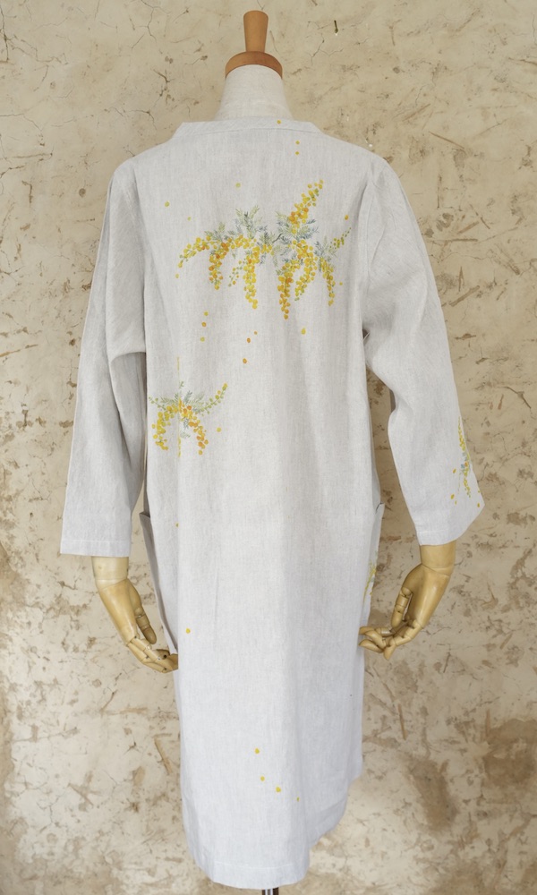 ミモザ　ボタンワンピース　小