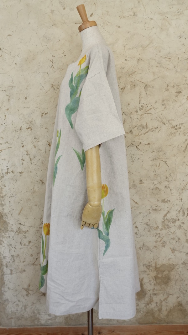 チューリップ　半袖ゆるワンピ　大