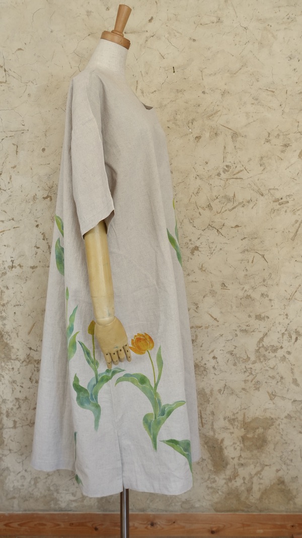 チューリップ　半袖ゆるワンピ　大