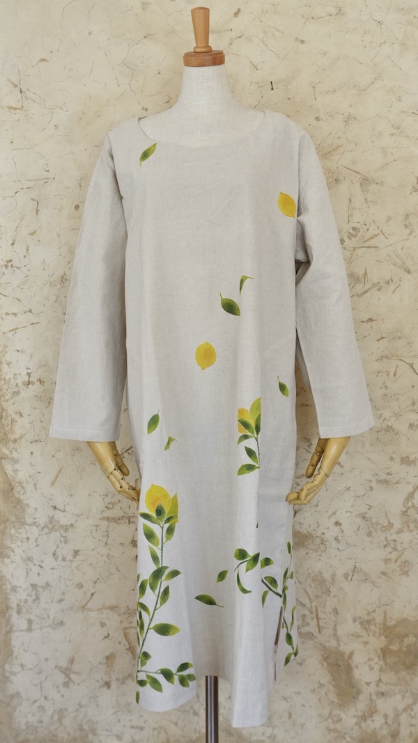 檸檬　ゆるワンピ長袖　中