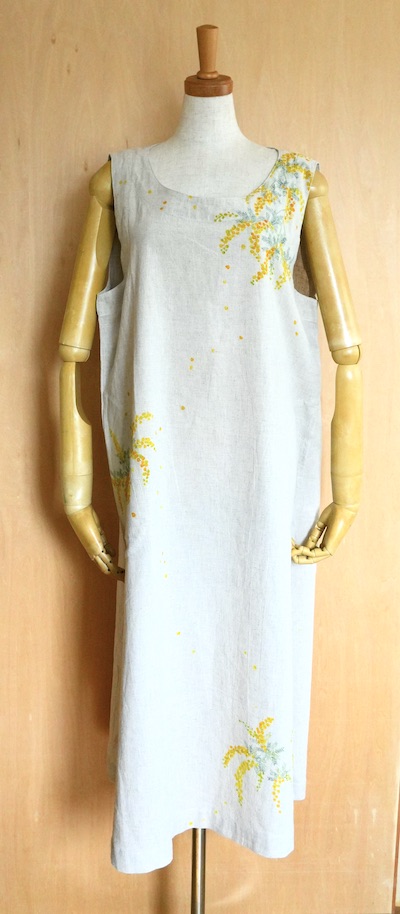 ミモザ　ノースリーブロングワンピース　大