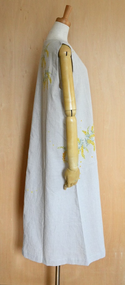 ミモザ　ノースリーブロングワンピース　大