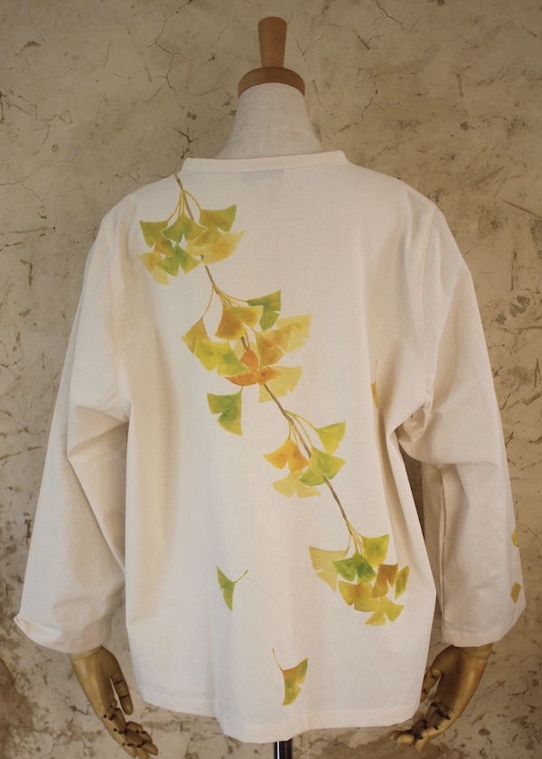 イチョウ　綿ボタンシャツ  中