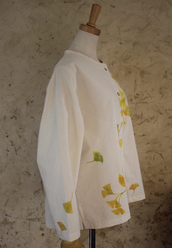 イチョウ　綿ボタンシャツ  中